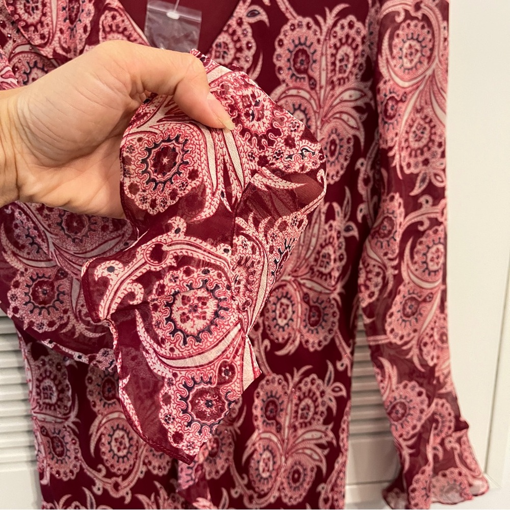 90’s Vintage I.C.E. Paisley Midi Dress - Picture 4 of 9